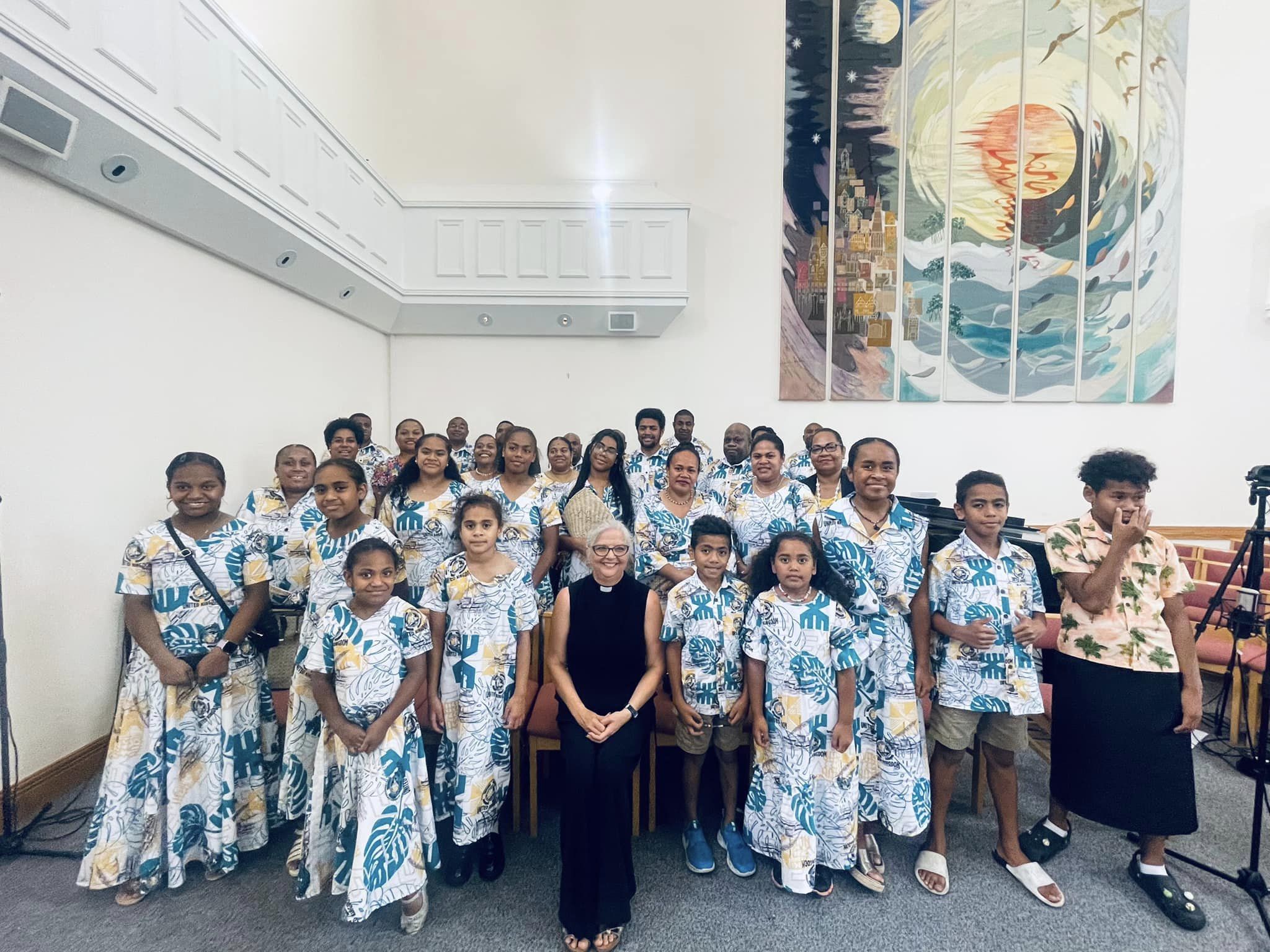 Rachel with the wonderful Fijian Fellowship choir