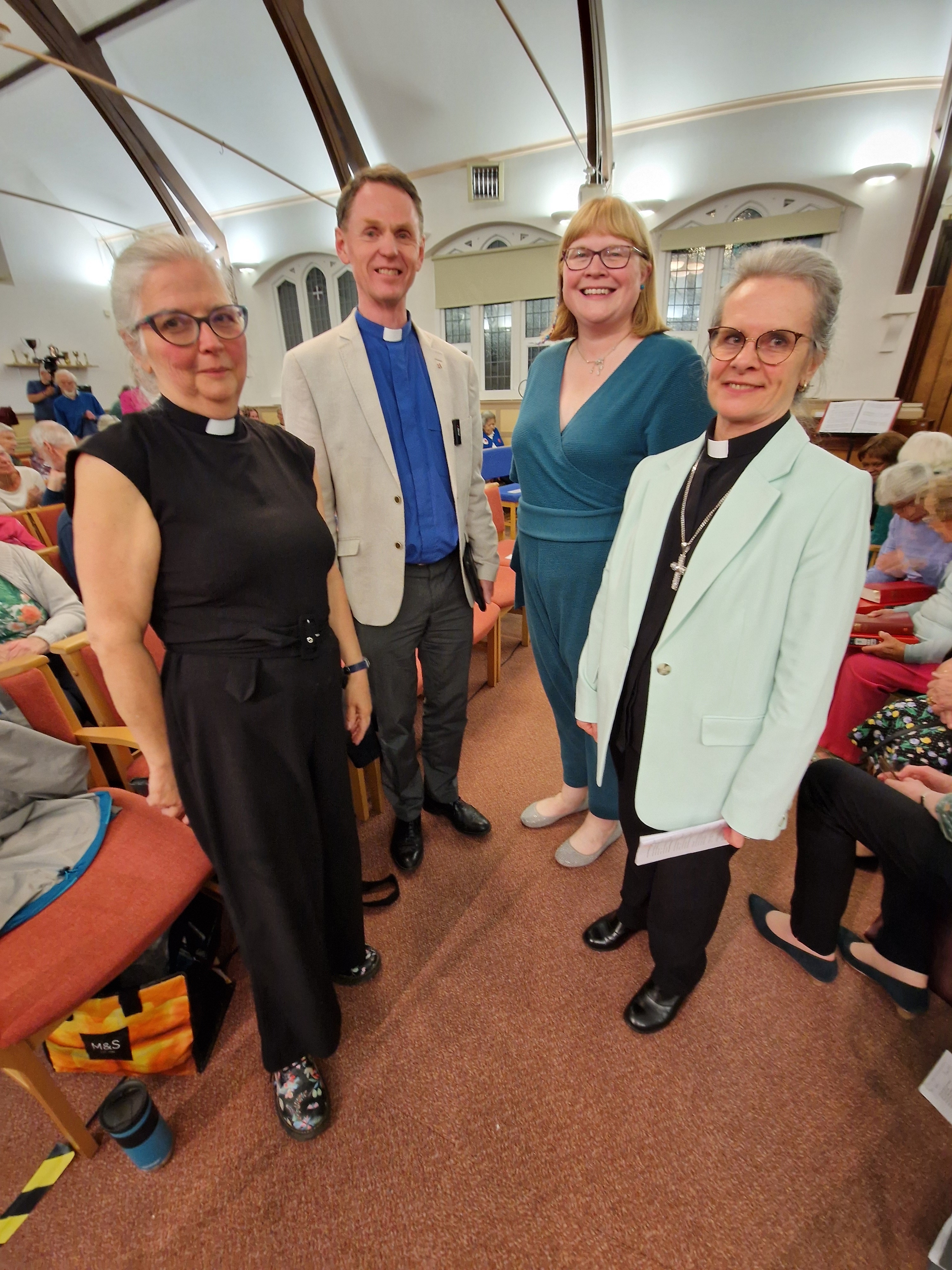 Catherine with District Chair Rachel, and circuit supertintendents David and Elize